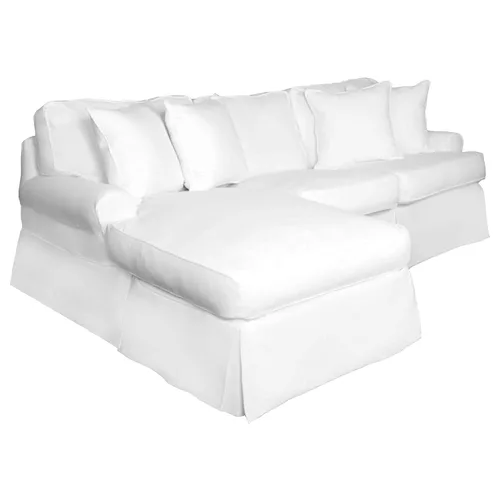 Vista 5 de Sunset Trading Horizon - Tumbona cubierta en sofá cama blanco cálido, pequeño