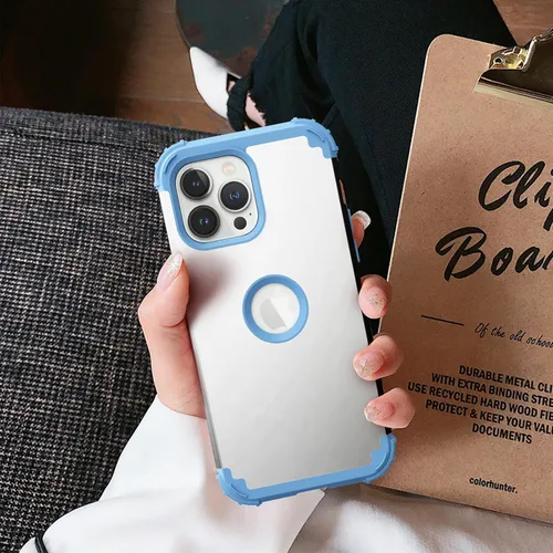 Vista 4 de IDweel Funda para iPhone 14 Pro Max con protector de pantalla para mujer, 3 en 1, a prueba de golpes, ajuste delgado, híbrida, resistente, cubierta