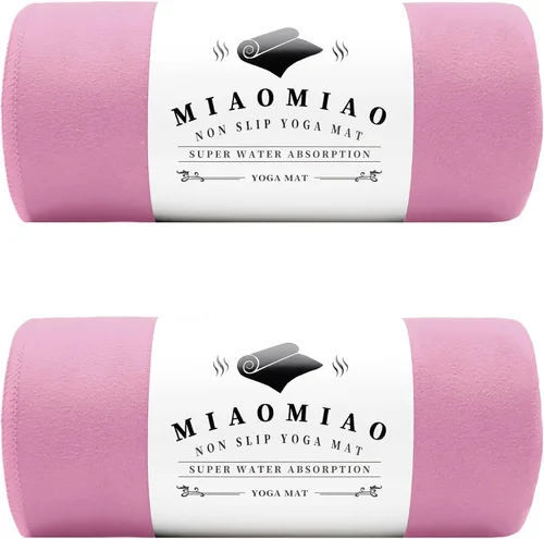 Vista 13 de MIAOMIAO Juego de toallas antideslizantes para yoga caliente, microfibra súper absorbente, 24.5 x 72 pulgadas, diseño antideslizante, sin lesiones