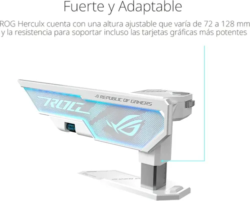 Vista 2 de ASUS ROG Herculx Porta tarjeta gráfica Edición Blanca