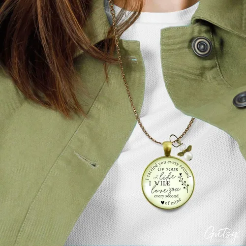 Vista 25 de Gutsy Goodness Miscarriage Necklace Comforting Sentimental Handmade Jewelry For Mom - Pendant, Message Card, Keepsake Gift Box