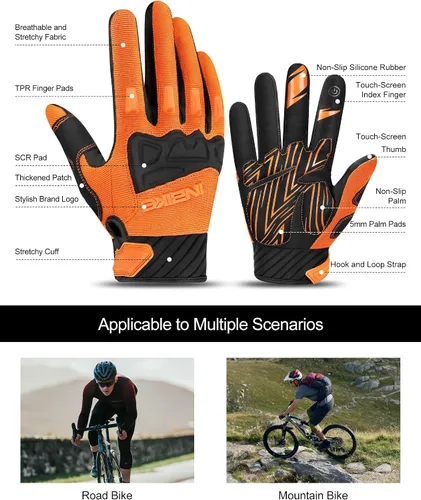 Vista 2 de INBIKE MTB BMX ATV - Guantes de ciclismo para carrera de motocross, bicicleta de montaña, DH