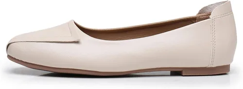 Vista 2 de VenusCelia - Zapatos bajos de baile para mujer Beige (Beige PU)