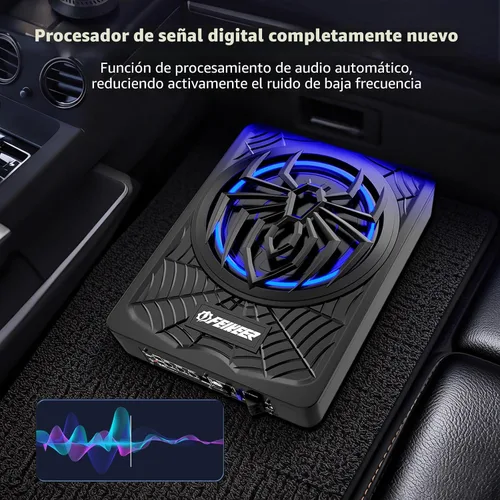 Vista 4 de NUEVO Subwoofer y amplificador delgado para debajo del asiento de 1200 W