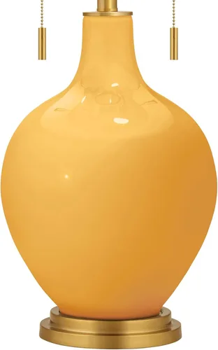 Vista 3 de Color + Plus Toby Brass 28" High Marigold Yellow lámpara de mesa Amarillo