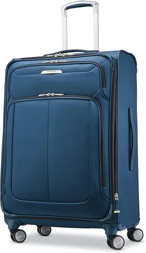 Vista 2 de Samsonite Solyte DLX Softside - Equipaje extensible con ruedas giratorias, azul (Mediterranean Blue)), 123564-0559