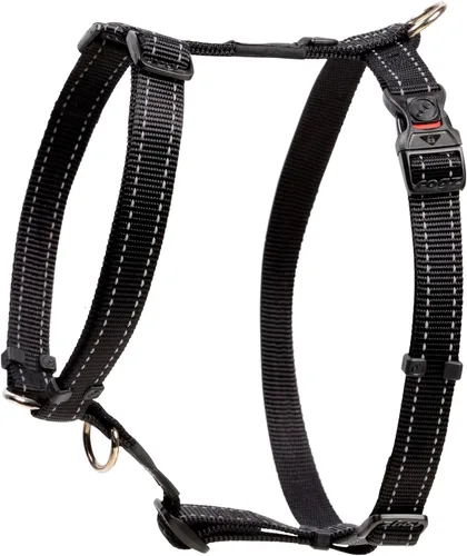 Vista 8 de Arnés reflectante ajustable para perros grandes; collar y correa a juego disponibles, rojo