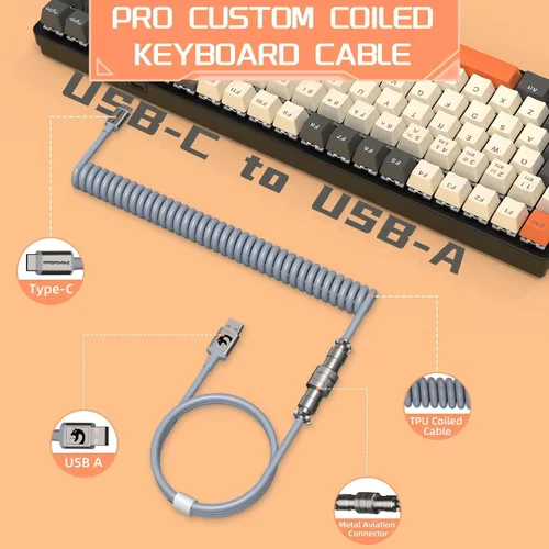 Vista 8 de Teclado mecánico inalámbrico, teclado para juegos de 2.4 GUSB-CBluetooth, intercambiable en caliente, almohadilla numérica eficiente, reposamuñecas