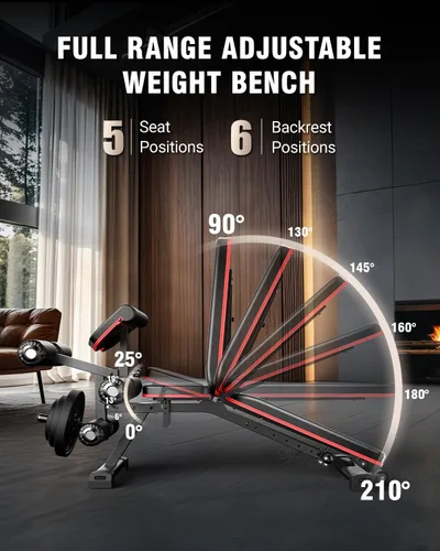 Vista 9 de HARISON Adjustable Weight Bench, Bench1000 MAX Heavy Duty Workout Bench Press with Leg Extension and Preacher Pad for Home Gym Strength Training