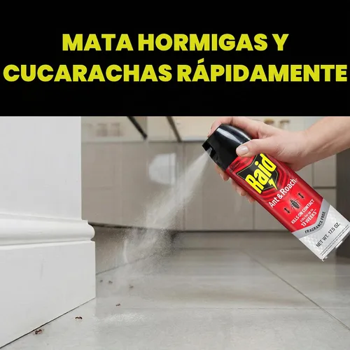 Vista 2 de Raid® Ant & Roach Killer Spray, sin fragancia, 17.5 onzas, paquete de 2