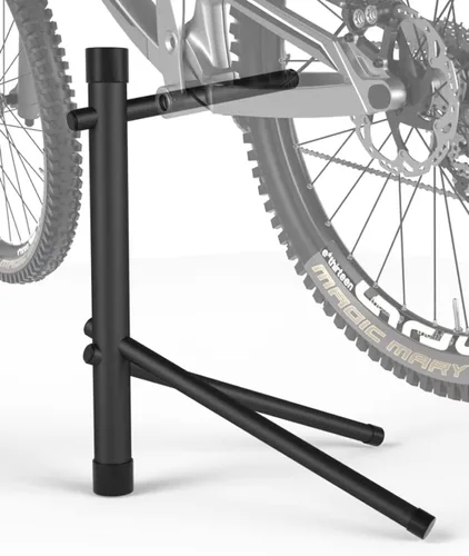 Vista 8 de Estante de almacenamiento para bicicletas, soporte de almacenamiento para bicicletas de piso, eje pasante, soporte de bicicleta de aleación