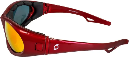 Vista 6 de 3 pares de gafas de sol flotantes Hurricane categoría 5 Jet Water Ski a gafas híbridas marcos en blanco y negro con lentes polarizados ahumados
