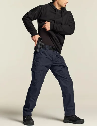Vista 3 de CQR Pantalones tácticos tipo cargo para hombre tejido ripstop resistentes al agua ligeros EDC para artículos de uso diario para trabajo senderismo