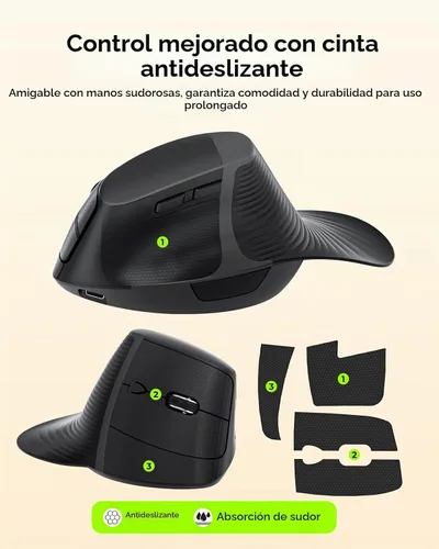 Vista 5 de seenda MOE302 Ratón ergonómico vertical inalámbrico para comodidad de Azul