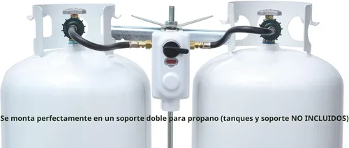 Vista 10 de Flame King (KT12ACR6) - regulador de gas propano LP de dos etapas, con recambio automático