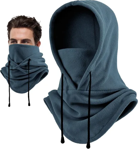 Vista 10 de Joyoldelf Máscara de esquí para hombres y mujeres, pasamontañas, máscara facial completa de invierno, máscara deportiva transpirable