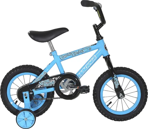 Vista 3 de Dynacraft Magna Kids Bike - Ruedas de 12 pulgadas con ruedas de entrenamiento en rojo, azul y verde para niños de 2 años en adelante