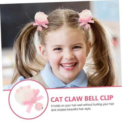 Vista 2 de FRCOLOR Preciosa horquilla de gato con lazo para el pelo para niñas, accesorios Kawaii para cosplay, fiestas de cumpleaños y festivales, diseño