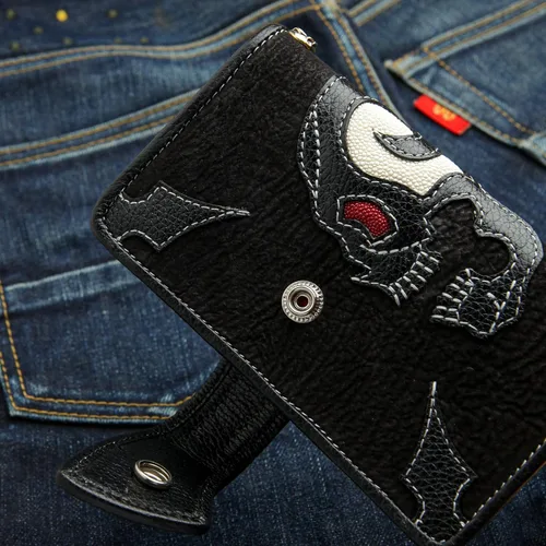 Vista 6 de Cartera de cuero genuino para motocicleta
