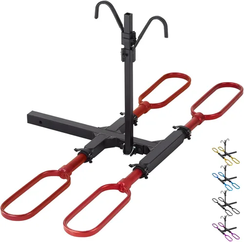 Vista 11 de Portabicicletas para enganche de remolque para automóvil, para 2 bicicletas, soporte para bicicleta eléctrica con enganche de montaje, para 2