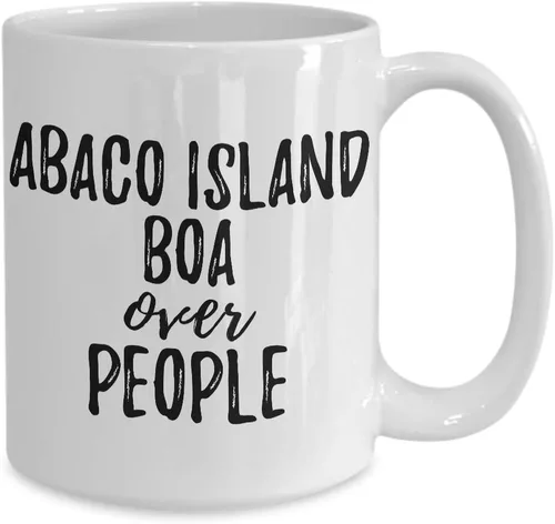 Vista 2 de Abaco Island Boa Over People - Taza de regalo para amantes de los animales, mamá, papá, activista por los derechos de los derechos militantes, taza