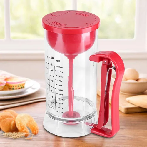 Vista 7 de Sutinna Dispensador de rebozado, dispensador de batidora eléctrica inalámbrica a batería, para panqueques, cupcakes, waffle, máquina para hacer