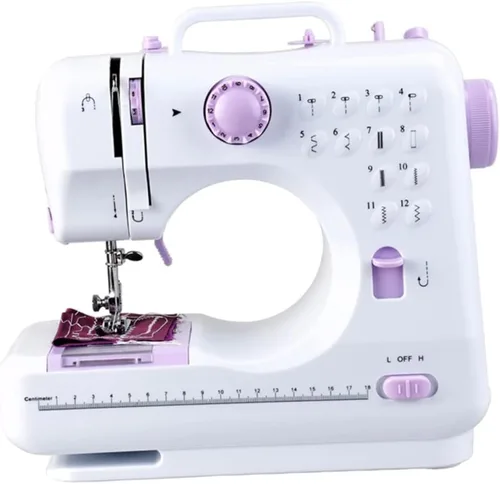 Vista 7 de COHEALI Máquina de coser con brazo de doble hilo Mini Overlock fácil de usar para proyectos domésticos y principiantes