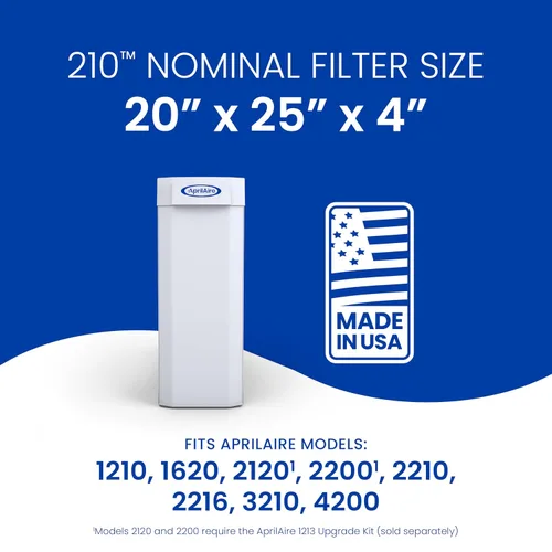Vista 9 de AprilAire Filtro de Reemplazo 210 para Purificadores de Aire para Toda la Casa - MERV 11, Aire Limpio y Polvo, Filtro de Aire 20x25x4 (Paquete de 1)