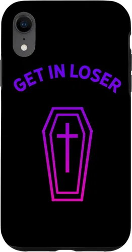 Vista 25 de Pastel Goth Aesthetic Black Gradient Coffin Get in Loser Emo Case for iPhone 17