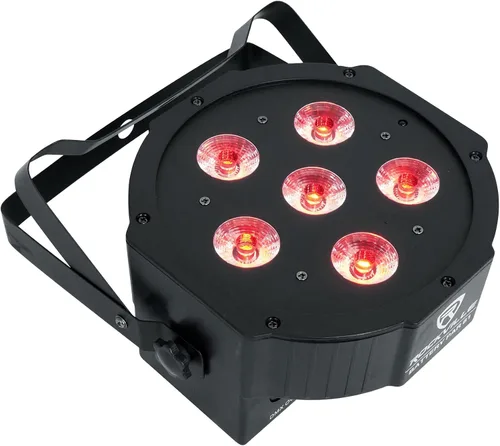 Vista 3 de Rockville Luz de lavado DMX recargable RGBWA+UV de batería PAR 61 de 36W, haz de 25 grados, baterías reemplazables, control remoto IR, activada por