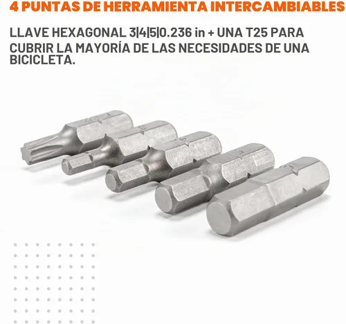 Vista 7 de Super B Llave dinamométrica ajustable en T – 4, 5, 6 NM incluye 3, 4, 5, 0.236 in hexagonal y T 25 brocas de herramienta – Llave dinamométrica