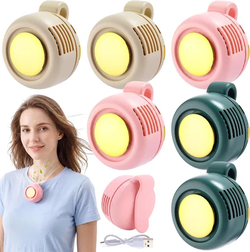 Vista 15 de Paquete de 6 mini ventiladores silenciosos portátiles sin aspas Verde