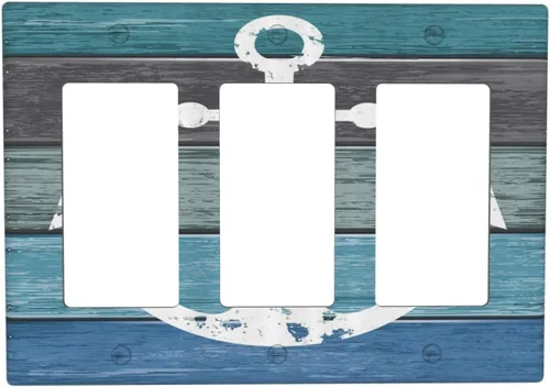 Vista 51 de Cubiertas decorativas para placa de interruptor, bandera estadounidense, receptáculo de 1 banda, placa de pared dúplex, cubierta de interruptor