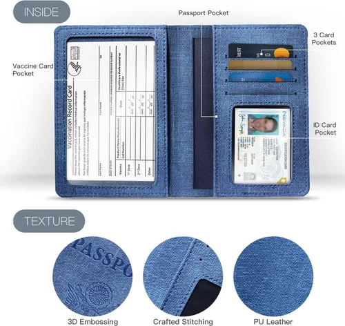 Vista 2 de Soporte para pasaporte de vacunación, Verde, 1 paquete