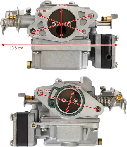 Vista 8 de Carburador para motores fueraborda Tohatsu/Nissan 9.9HP 15HP 18HP 2 tiempos, barco Modelo de motor M9.9D2 M15D2 M18E2, parte