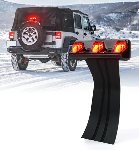 Vista 9 de Xprite Luces LED de Tercera Luz de Freno con Lente Transparente, Luz de Parada Trasera de Montaje Alto Compatible con Jeep Wrangler JK 2007-2018