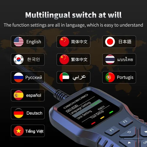 Vista 7 de K1 Escáner OBD2 para Coche, Herramienta de Diagnóstico Compatible con FIXD, Lector de Códigos, Reinicio de la Luz del Motor, Lectura/Eliminación