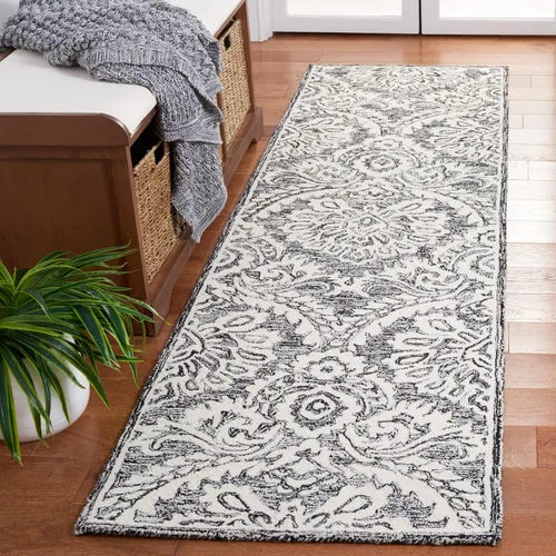 Vista 40 de SAFAVIEH Blossom Collection - Alfombra decorativa, 2 x 3 pies, azul y marfil, lana hecha a mano, ideal para zonas de alto tráfico en entrada, sala