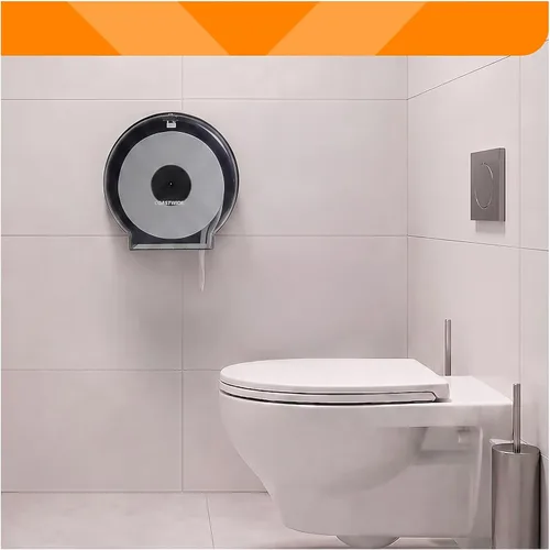 Vista 6 de Coastwide Papel higiénico profesional reciclado jumbo, 2 capas, blanco, 1000 pies/rollo, 6 rollos/caja