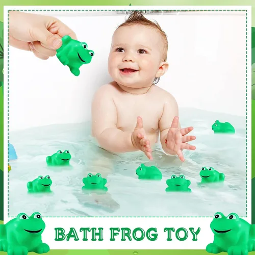 Vista 4 de Zubebe Juguete de baño de goma chirriante y flotante, juguete de baño para baby shower, natación, tina, decoración de fiesta de cumpleaños