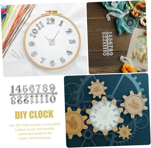 Vista 3 de 5Sets Números de reloj Números decorativos para relojes de pared Piezas de repuesto de plástico para decoración