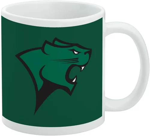 Vista 451 de Taza de cerámica con el logotipo principal de la Universidad Rider, taza de regalo novedosa para café, té y bebidas calientes, 11oz, blanca
