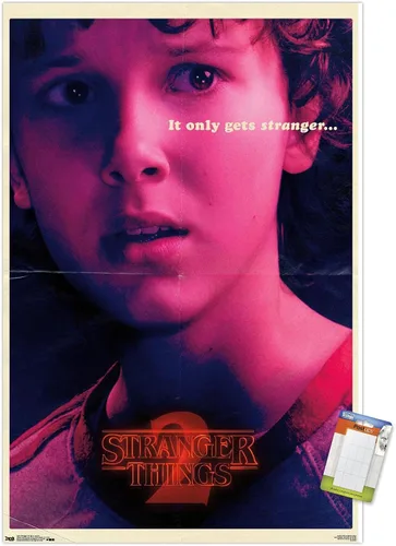 Vista 9 de Trends International Netflix Stranger Things: Season 2 - Póster de pared de Once de 22.4 pulgadas de largo x 14.7 pulgadas, versión enmarcada