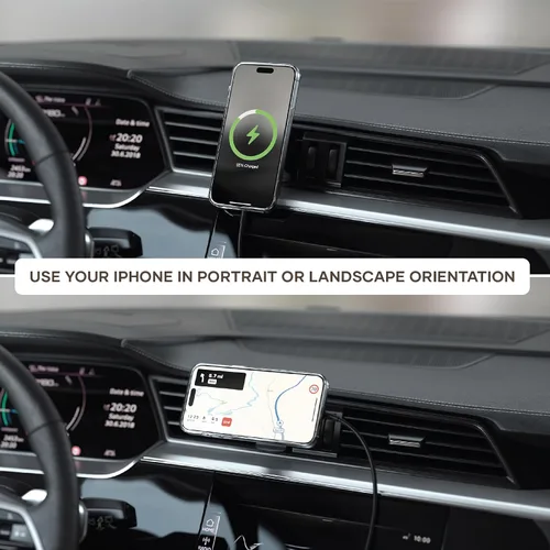 Vista 4 de Satechi Cargador de coche y cargador inalámbrico OntheGo™ 3 en 1 para iPhone, AirPods, Apple Watch