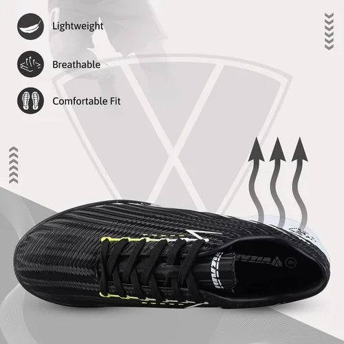 Vista 2 de Vizari Tesoro - Botines de fútbol para césped juvenil, zapatos de fútbol sintéticos para niños, suela de goma con tachuelas múltiples, zapatos