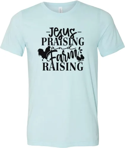 Vista 2 de Country Girl Shirt, Jesus Praising Farm Raising Shirt, Farm Shirt, Farm Life Shirt, Ranch Girl Shirt, Ranch Mom Shirt, Farm Mom T-Shirt