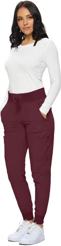 Vista 3 de Monarch Uniforms Pantalones quirúrgicos acanalados para mujer
