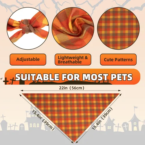 Vista 2 de PAWCHIE Bandanas navideñas para perros, 10 unidades, bufanda triangular para mascotas, estilo festival para perros pequeños, medianos y grandes