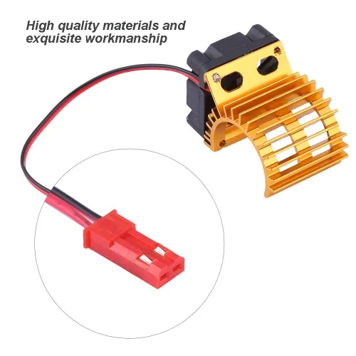 Vista 5 de Disipador de calor de motor RC, ventilador de refrigeración mejorado para autos RC eléctricos a escala 1/10, 380 390 motores, pieza de actualización
