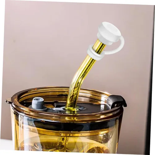 Vista 4 de FOMIYES Juego de 12 tapones de silicona para derrames con cepillos de limpieza compatibles con Stanley Cup que evita derrames, desechos